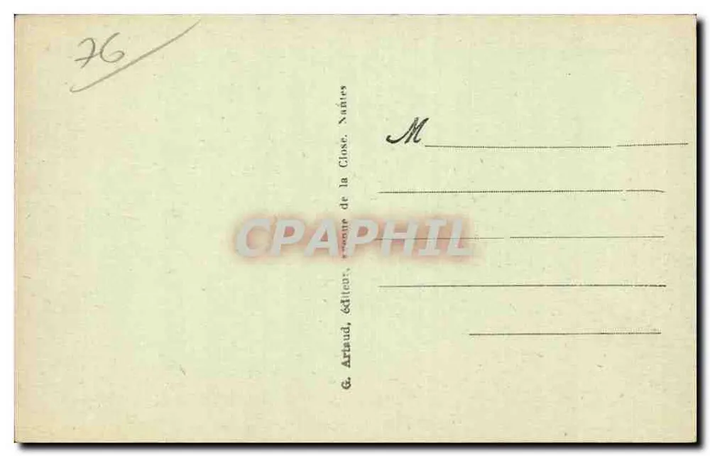 Dieppe - Os Chalés, frente ao mar — n° 21 — G. Artaud, editor, Nantes - Verso