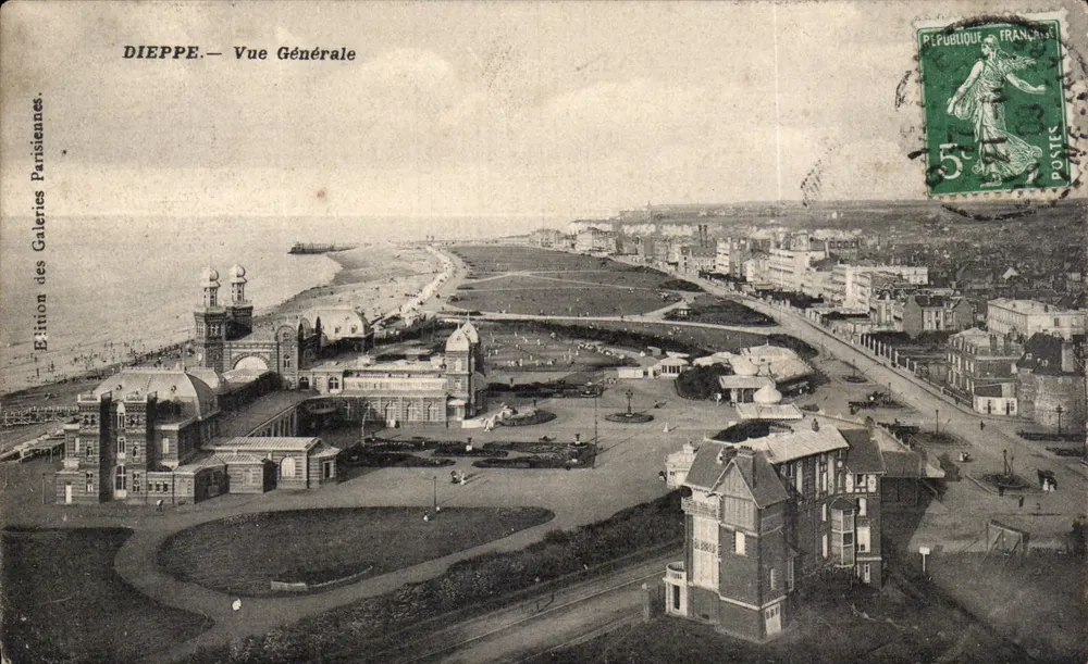 Dieppe — Vista Geral — Edição das Galerias Parisienses - Frente