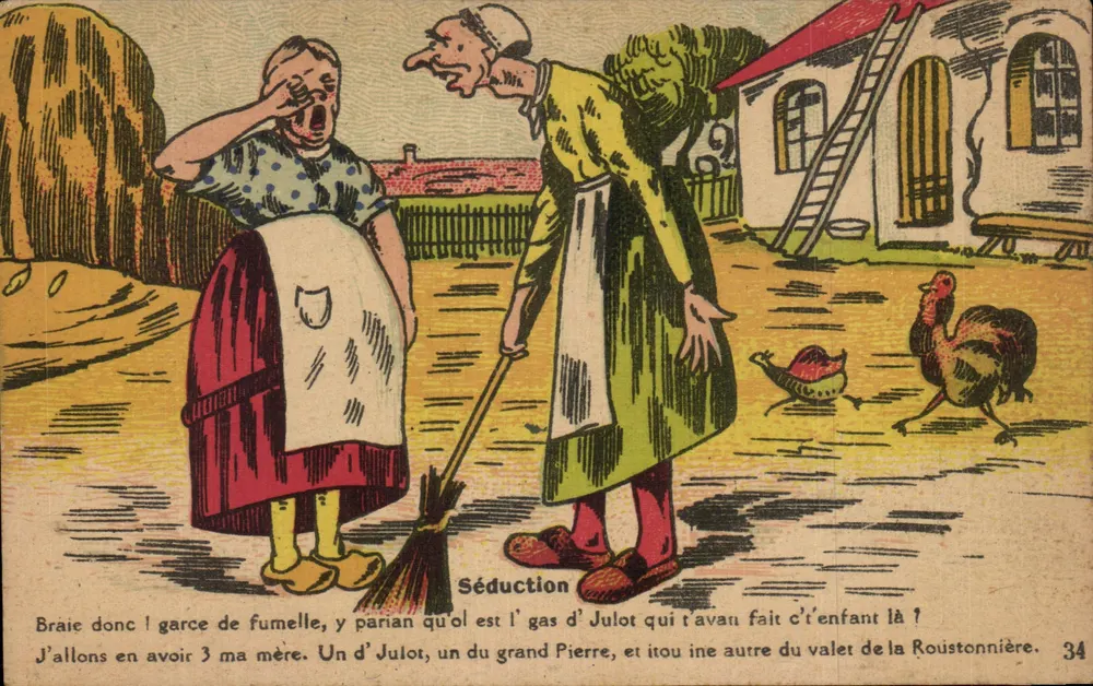 Séduction — scène de village — J. Nozis, n°34 - Vorderseite