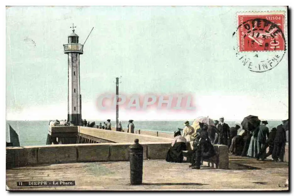 Dieppe - O Farol — editor C. P. A. n°11 - Frente