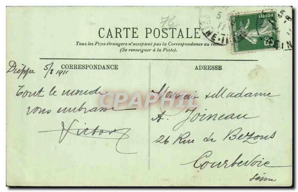 Dieppe — A Ponte em Mares Altos — LL. n° 98 - Verso