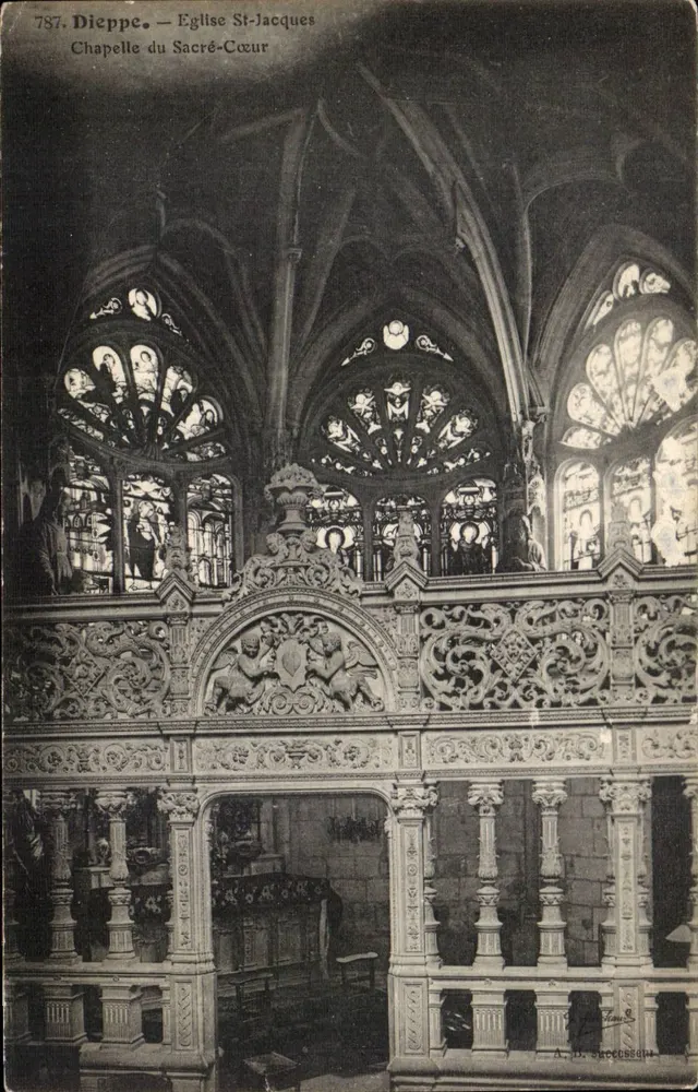 Dieppe — Kirche Saint-Jacques, Kapelle des Heiligen Herzens — A. D. Sirechasse - Vorderseite