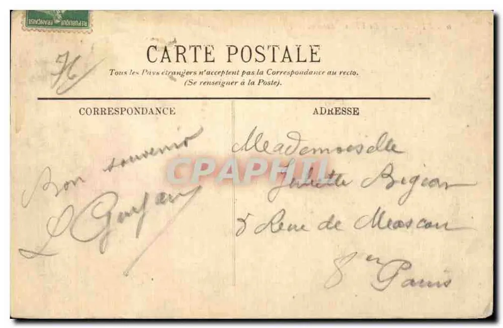 Dieppe — O Velho Castelo — LL. — Editor LL, n°10 - Verso