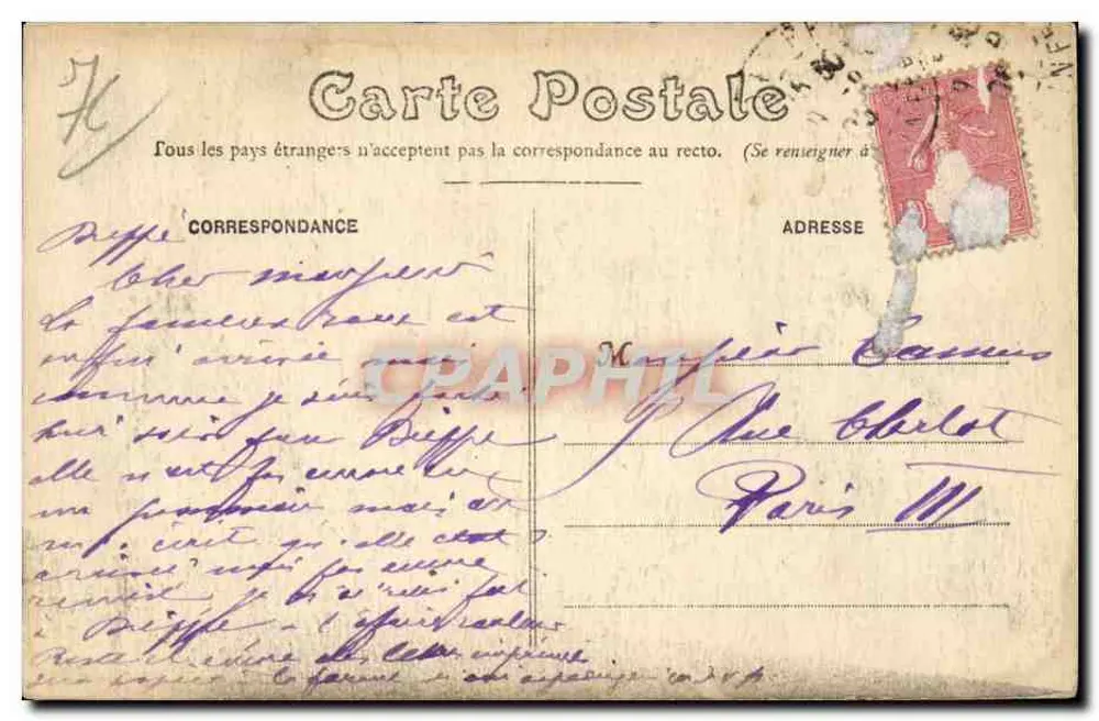 Dieppe — Vista Geral — G. Horechamp - Verso