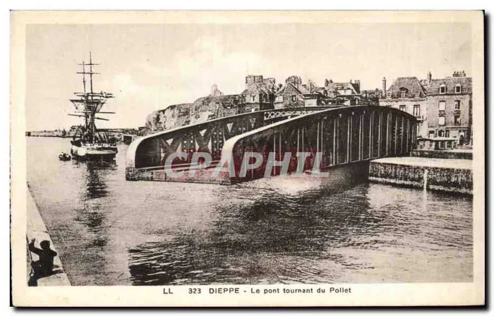Dieppe - Der Drehbrücke von Pollet — LL 323 — Verlag LL - Vorderseite