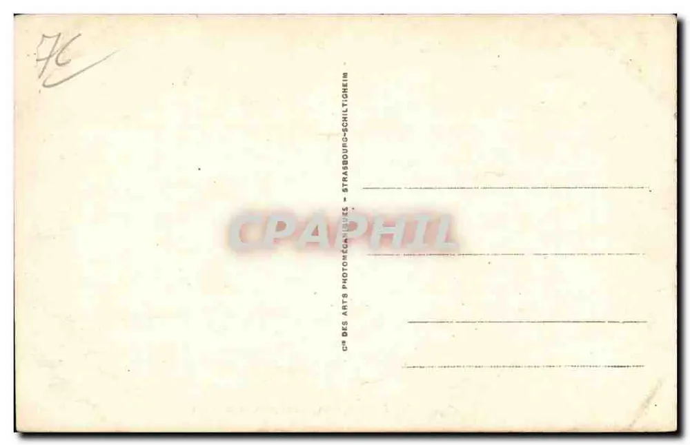 Dieppe - A Promenade e a Praia — Bilhete postal antigo n°374 — editor CIR dos Arts Photographiques de Strasbourg - Verso
