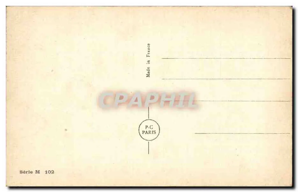 Erlaubnis zum Ernten — Serie M 102 — P-C PARIS - Rückseite