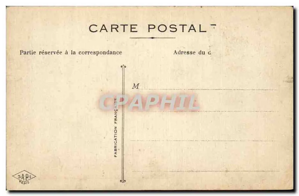 Humorvolle Szene — Krankheit und Arzt — Verlag SAPI Paris - Rückseite