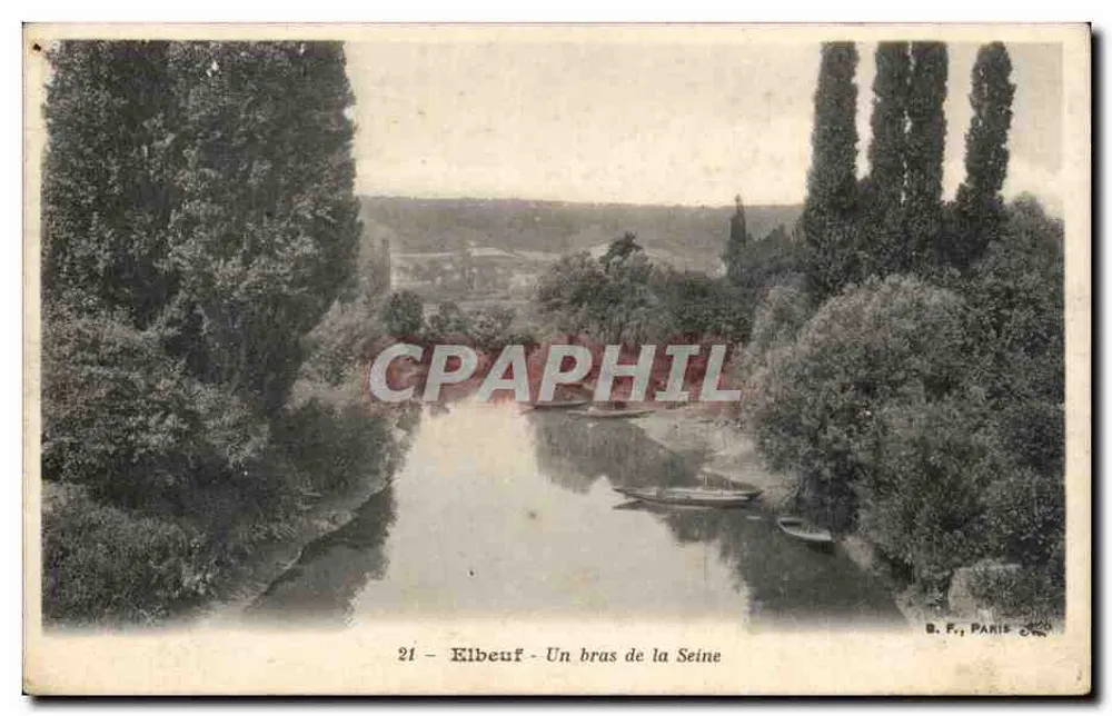 Elbeuf - Een tak van de rivier de Seine — B. F., Parijs, n°21 - Voorkant