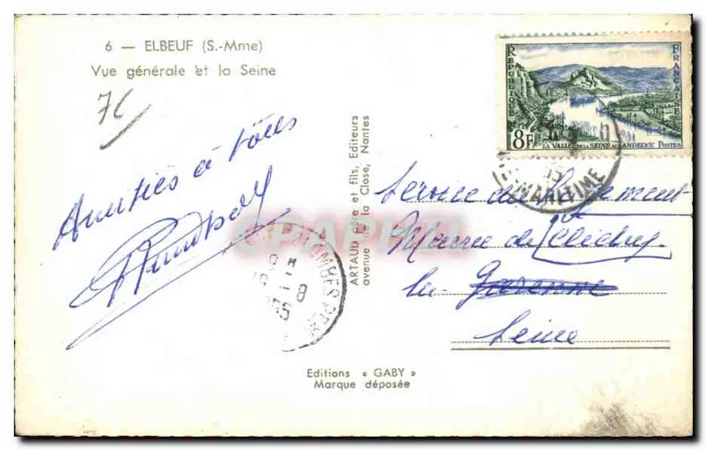 Algemene uitzicht van de Seine en oevers — Edities Gaby, Nantes - Achterkant