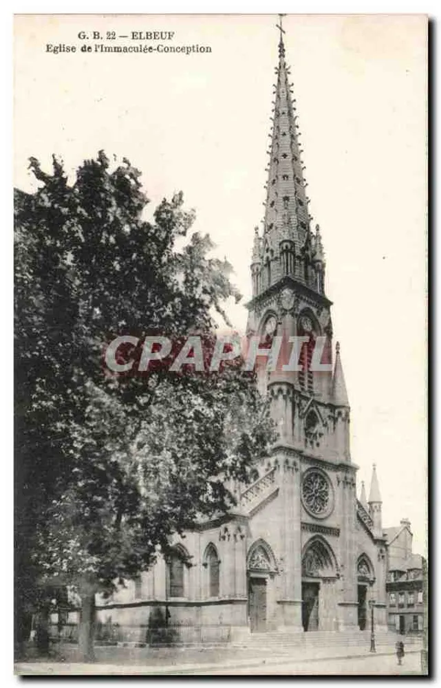Igreja da Imaculada Conceição — Elbeuf — G.B. 22 — Editor não visível - Frente
