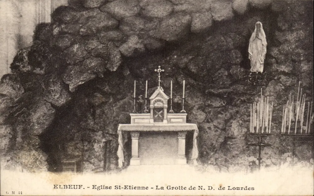 Elbeuf - Chiesa di San Stefano - La Grotta di Nostra Signora di Lourdes - Recto