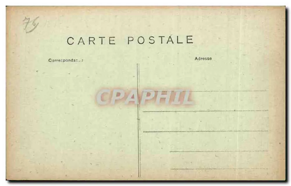 Fécamp — Die Klippen bei Trou au Chien — DER KÜSTENSTREIF (Seine-Inférieure) L. J. - Rückseite