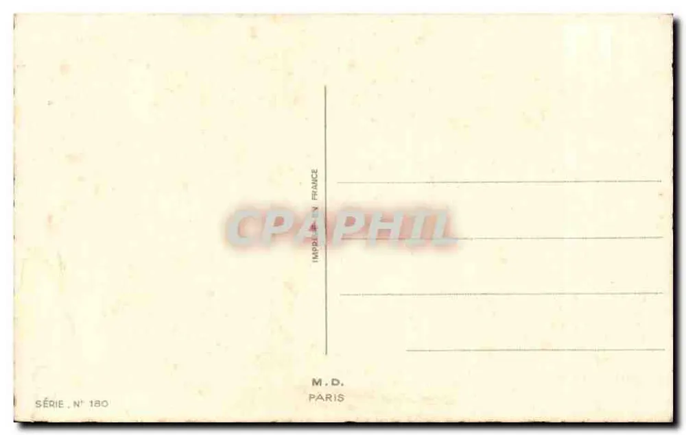 Verführerische Frau auf dem Chef — Büro-Szene — M.D. Paris, Serie n°180 - Rückseite