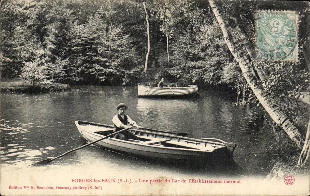 Forges-les-Eaux (S.-I.) — Teil des Lac de l'Établissement thermal — Edition V° G. Beaudoin, Gournay-en-Bray (S.-Inf.) - Vorderseite