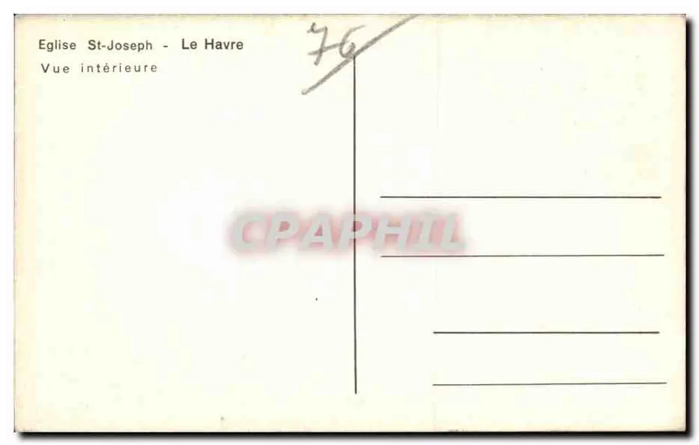 Chiesa di San Giuseppe — Le Havre — Vista interna - Verso