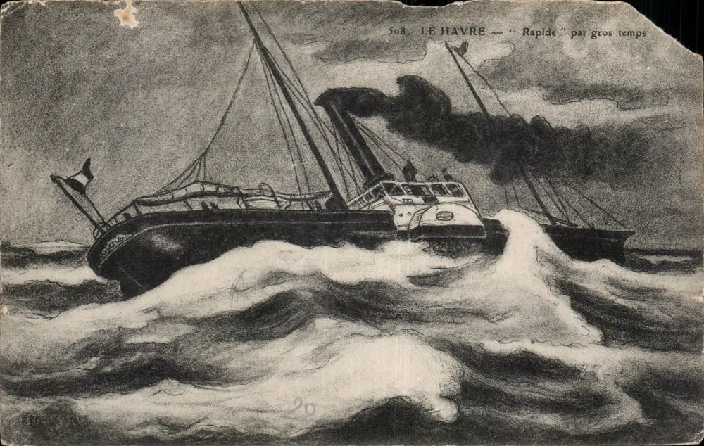 Le Havre — 'Rapide' bei stürmischem Wetter — unbekannter Verlag, Seriennummer 308 - Vorderseite