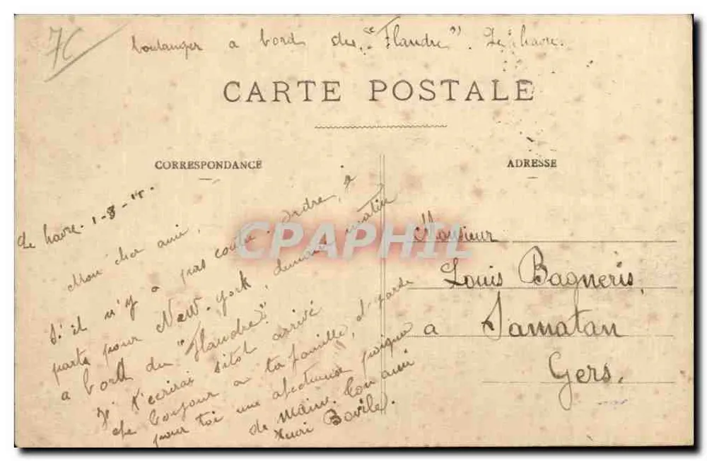 Arredores do Havre — Vista geral em direção ao Havre — Ste ADRESSE, n° 2506 - Verso
