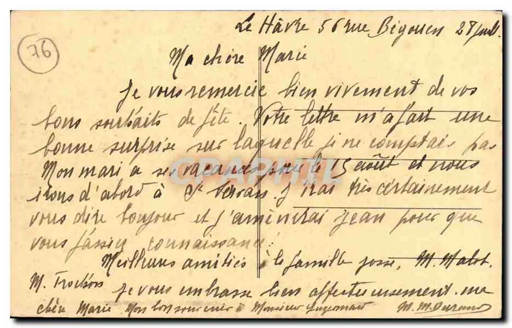 LE HAVRE — O anteporte e a ponte - Verso