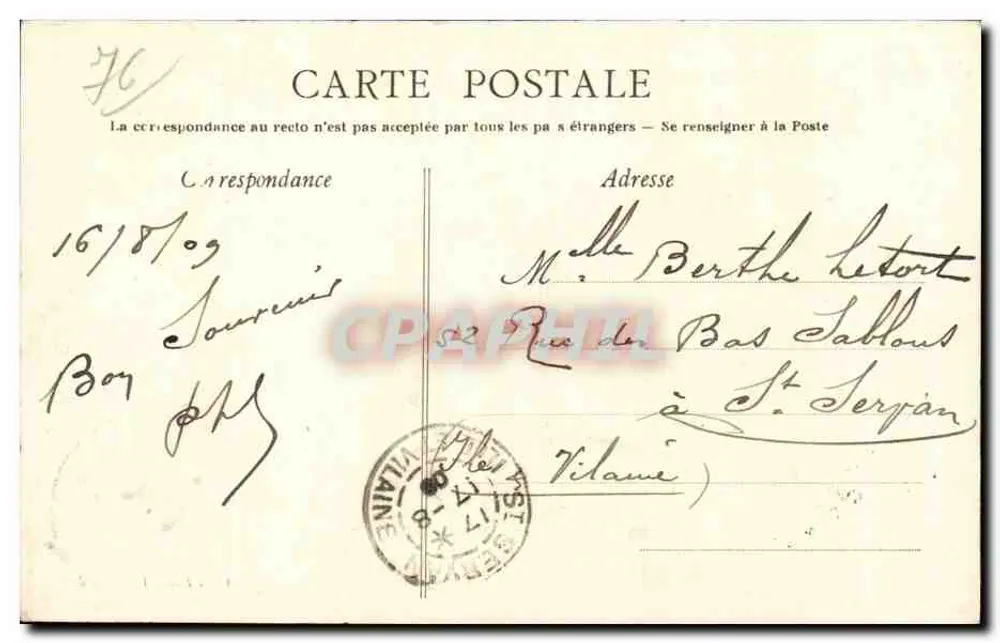 Le Havre — Das Casino Marie-Christine — Verlag Collot - Rückseite