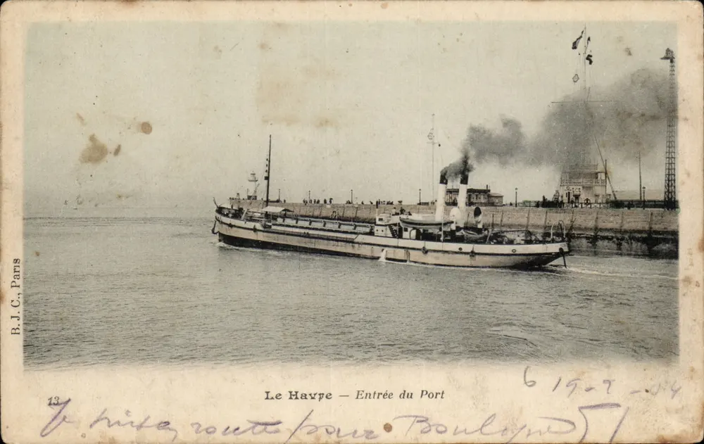 Le Havre — Entrada do Porto — B.J.C. Paris n°13 - Frente