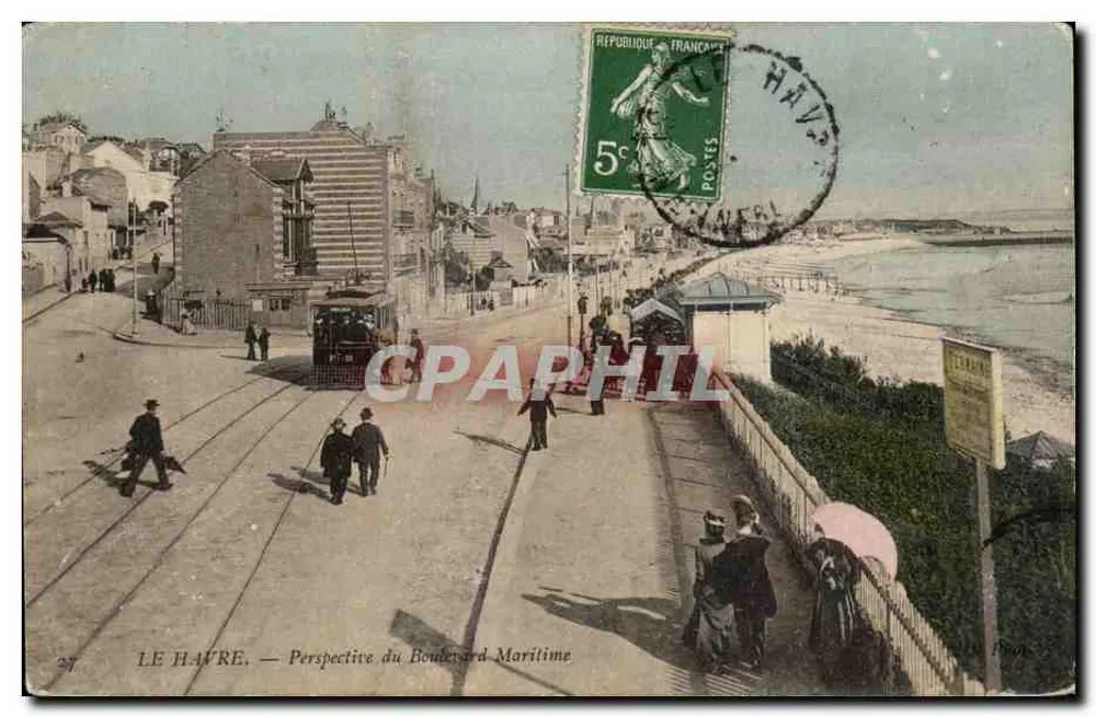 LE HAVRE — Ansicht des Boulevards Maritime — unbekannter Verlag, Seriennummer 27 - Vorderseite