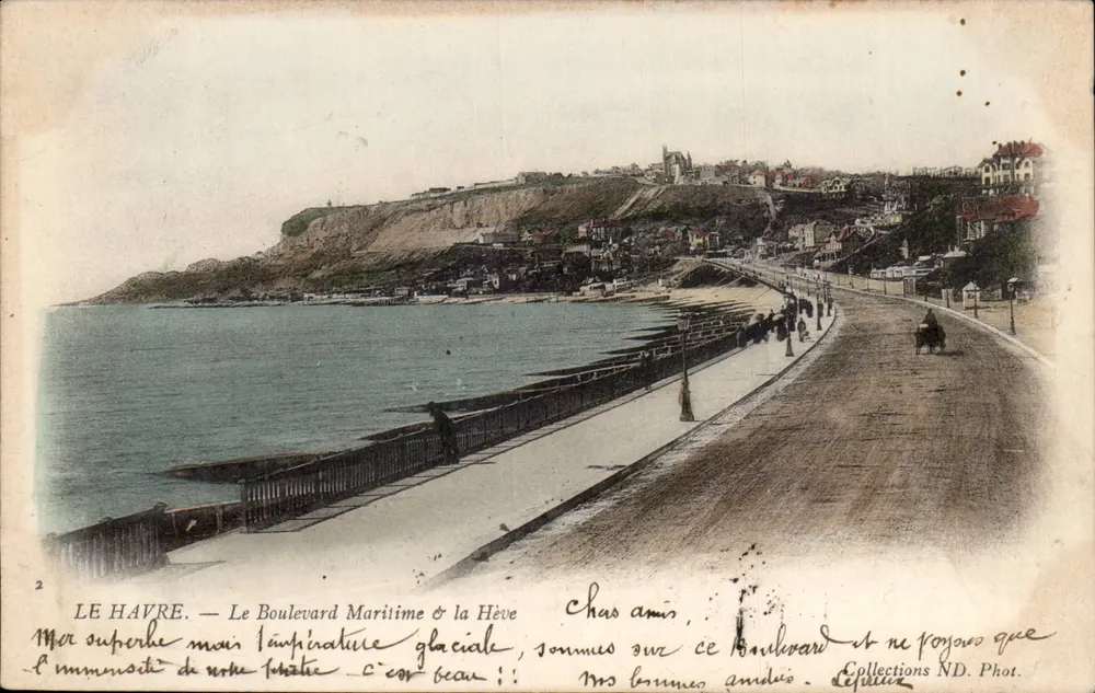 Le Havre — El Boulevard Marítimo & la Hève — Colecciones ND. Fot. - Anverso