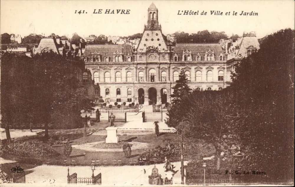 Le Havre — Das Rathaus und der Garten — P. G. Le Havre - Vorderseite