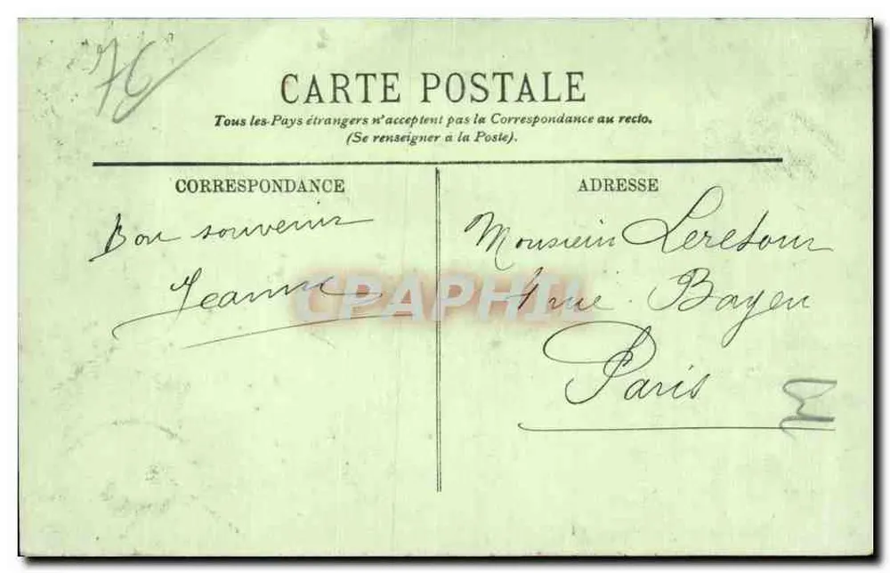 Le Havre — A Ense dos Pilotos — LL - Verso