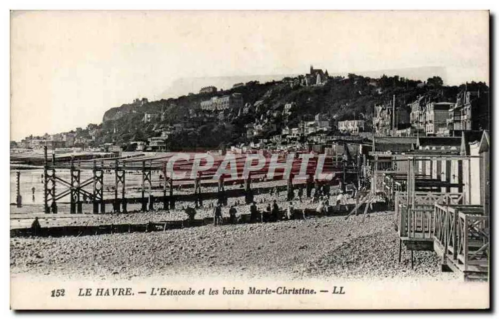 Le Havre — Die Estacade und die Bäder Marie-Christine — LL - Vorderseite