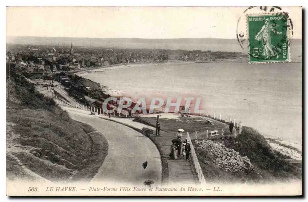 Le Havre — Plattform Felix Faure und Panorama von Le Havre — LL. n°503 - Vorderseite