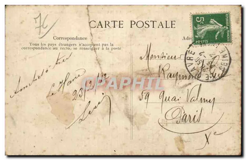 Le Havre — Le Transatlantique "La France" — Éditeur EID - Rückseite