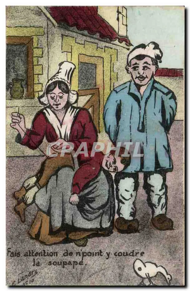 Vorsicht, nicht darauf nähen — die Ventil — E. Lanars, n°1210 - Vorderseite