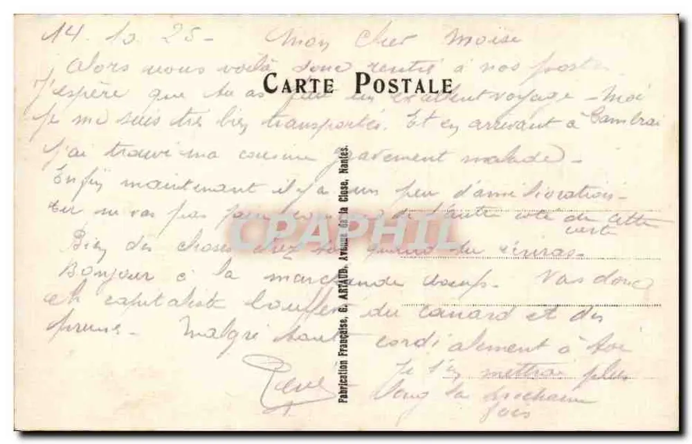 Mütterlicher Zorn — Die entrüstete Mutter — Die beschämte Mutter — In welchem Zustand haben Sie meine Tochter gebracht? — Schrecklich!! Sie verdienen es, dass man Sie ebenso behandelt! — Verleger: C. ARTATH, Nr. 398 - Rückseite