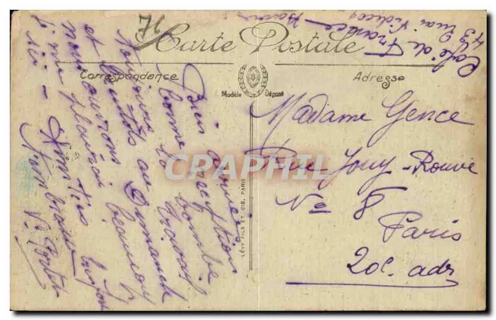 Le Havre — Nas Rochas — LL. — n° 232 - Verso