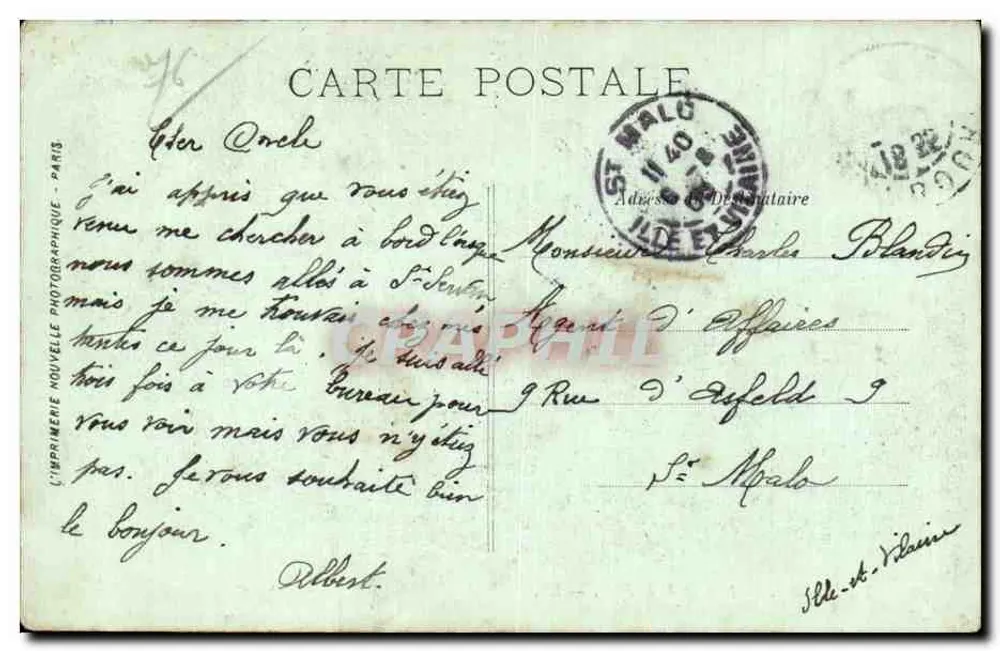 Le Havre — O Cabo da Hève — LL. - Verso