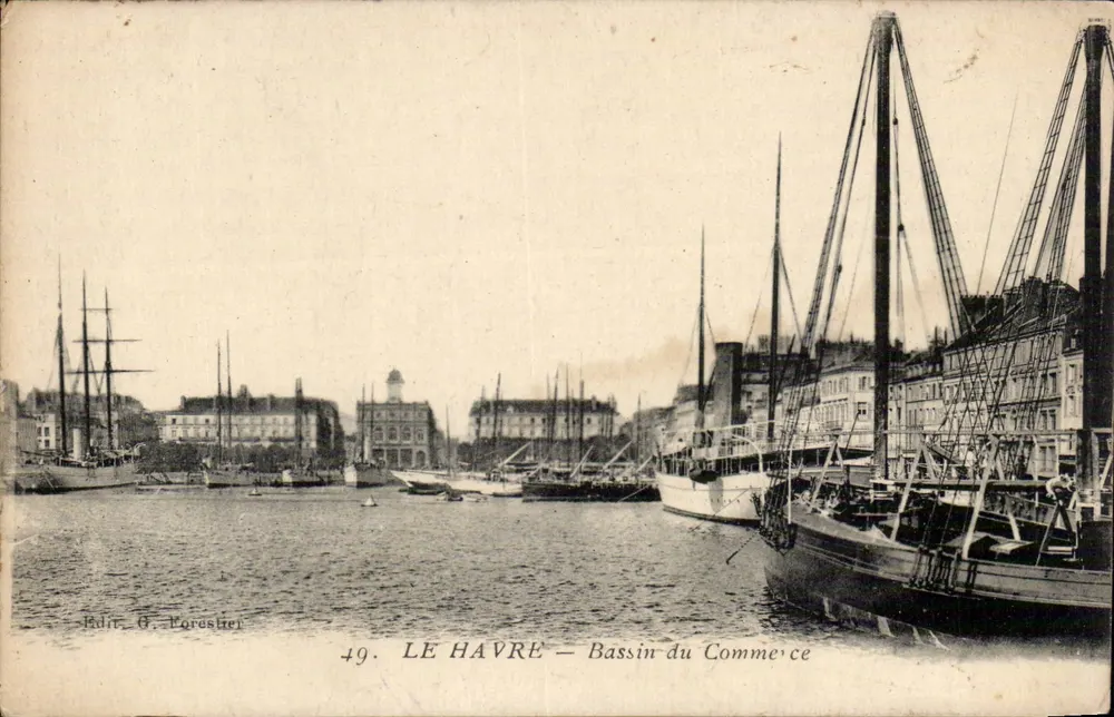 LE HAVRE — Estuário do Comércio — Editor G. Foreslier, n°49 - Frente