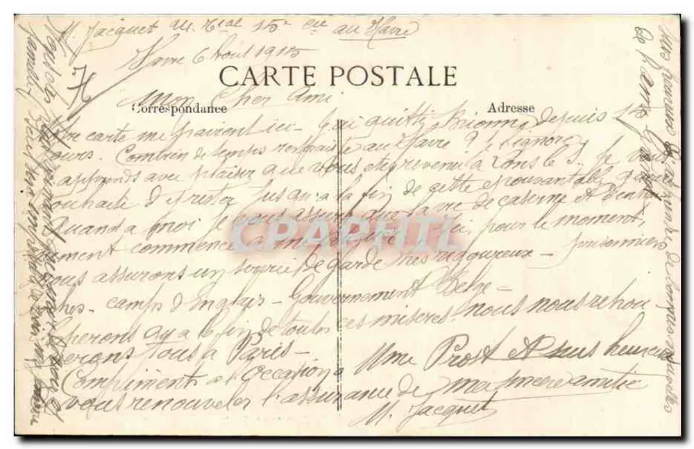 Le Havre — Conjunto da Praia e do Boulevard Albert Ier — Editor: W.D. n°17 - Verso