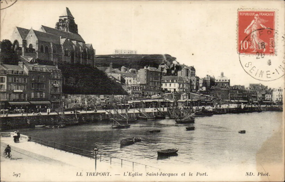 Le Tréport — Kirche Saint-Jacques und der Hafen — ND. Fot. - Vorderseite