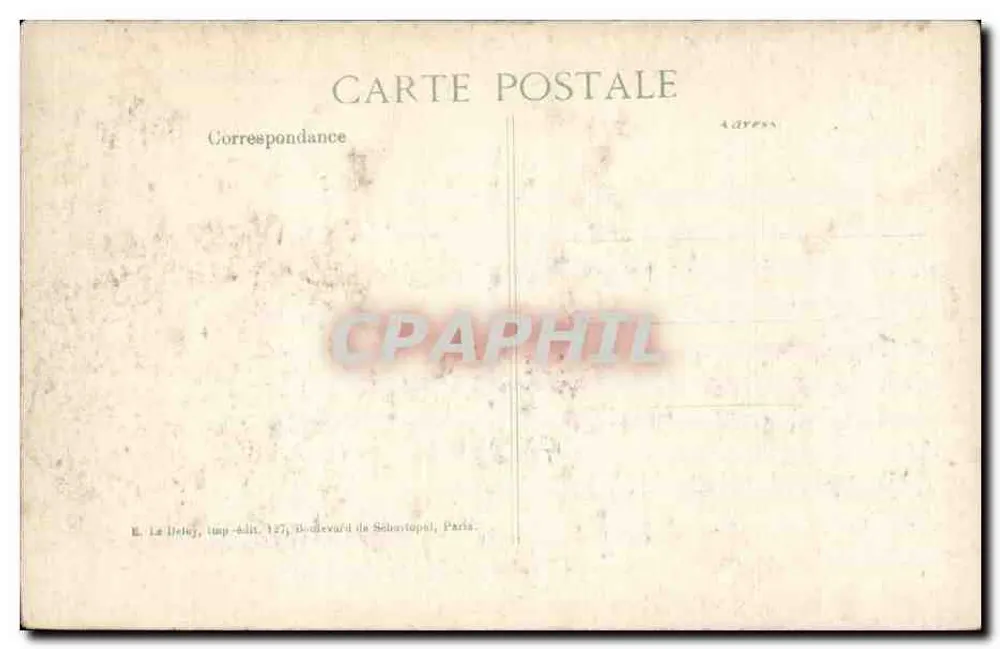 Champguyon — após o bombardeio — E. Le Delej, imp.-edit. 197, Boulevard de Sébastopol, Paris - Verso