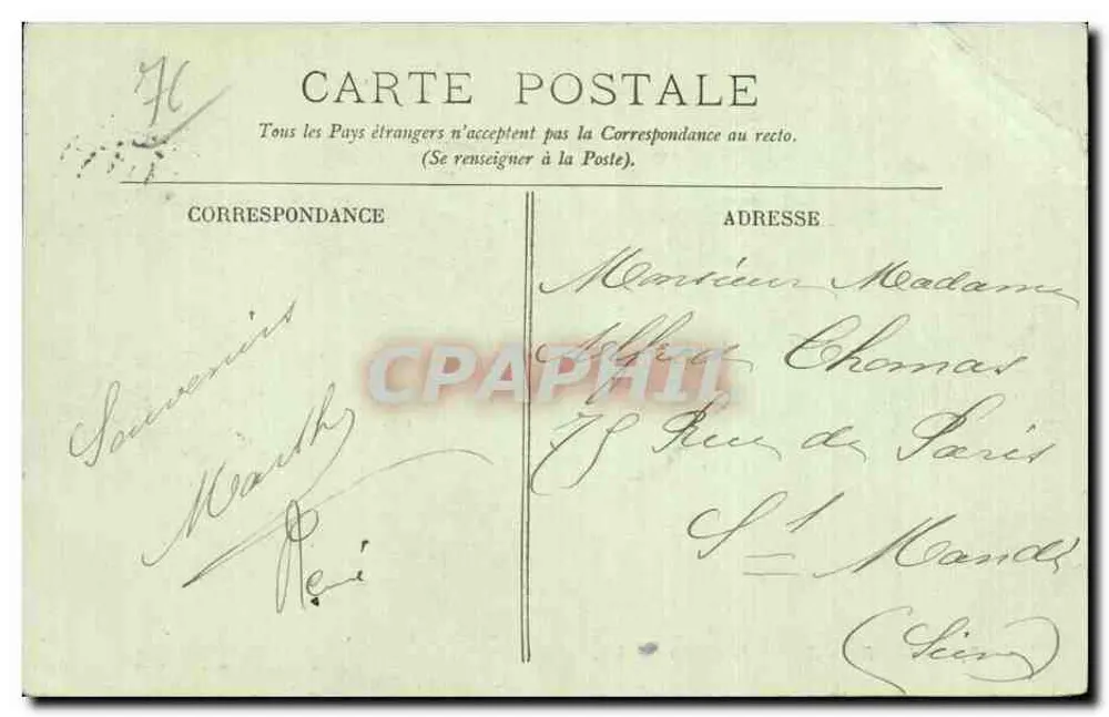 Le Tréport — O Casino — LL. - Verso