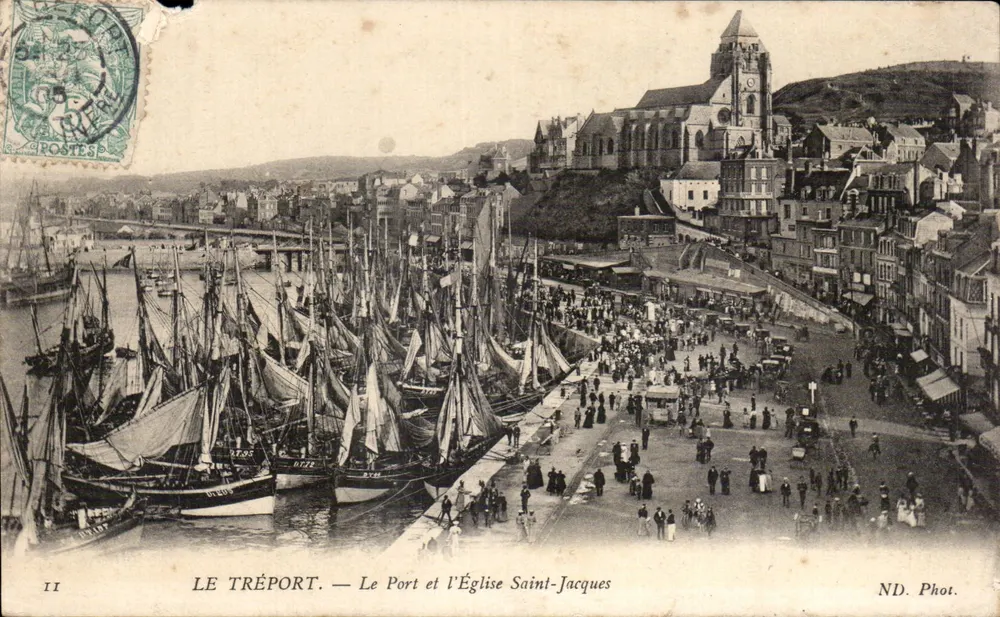 Le Tréport — Der Hafen und die Kirche Saint-Jacques — ND. Fot. - Vorderseite