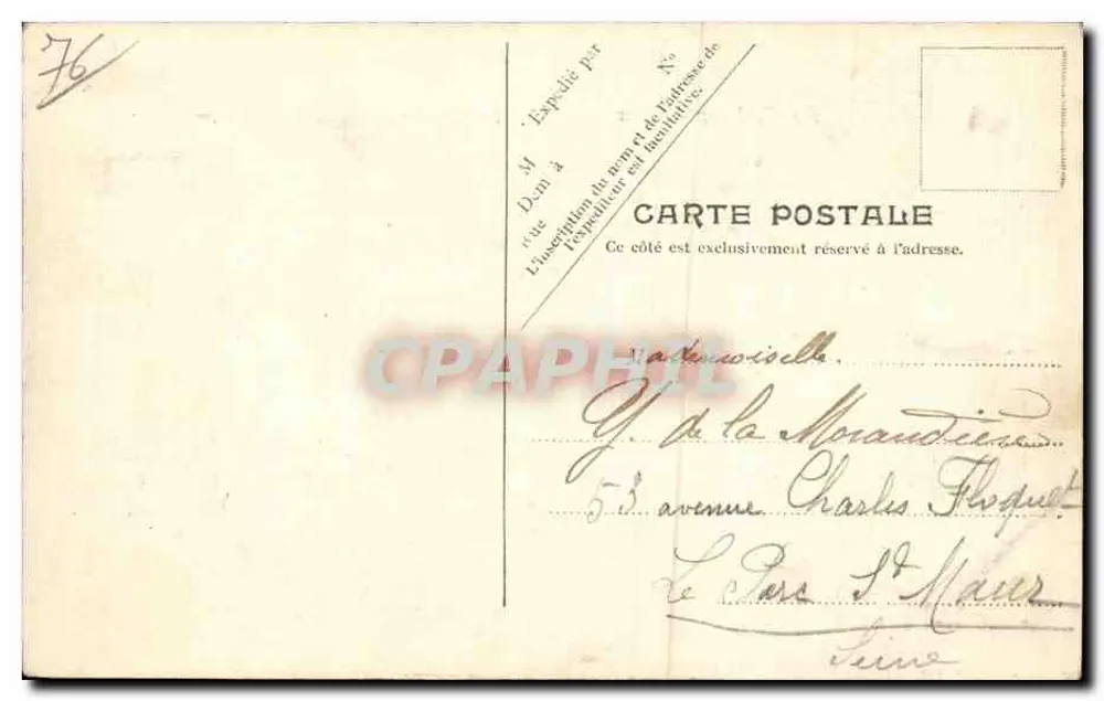 Le Tréport-Mers — Die Retenue und der Quai François Ier — V.P. Paris Nr. 6 - Rückseite