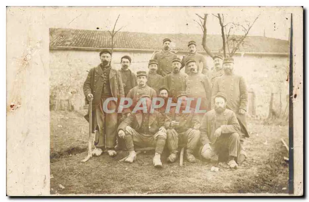 Gruppe Soldaten — Frankreich, datiert um 1916 — Verlag nicht sichtbar - Vorderseite