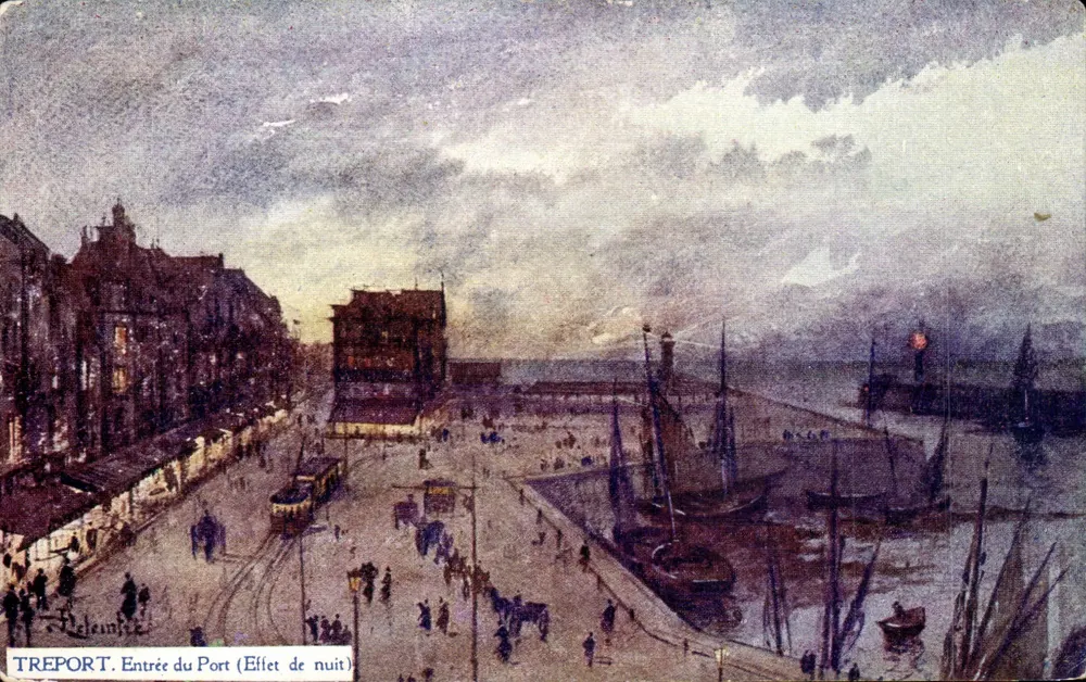 Treport. Eingang zum Hafen (Nacht-Effekt) — Verlag L&M - Vorderseite