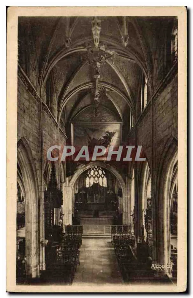 Binnenkant van de kerk — Le Tréport — Uitgave A. Terrier, Le Tréport - Voorkant