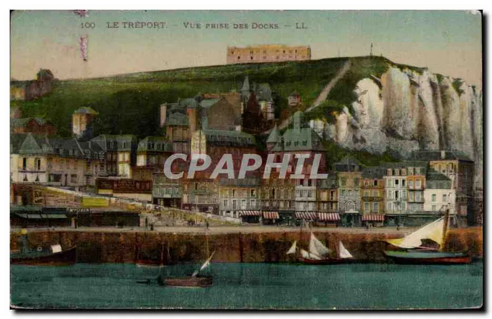 Le Tréport — Widok z portu — LL - Awers