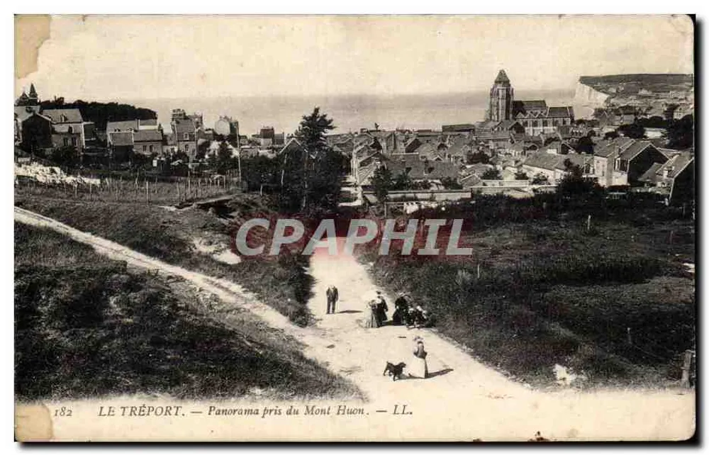 Le Tréport — Panorama pris du Mont Huon — LL. n° 182 - Vorderseite