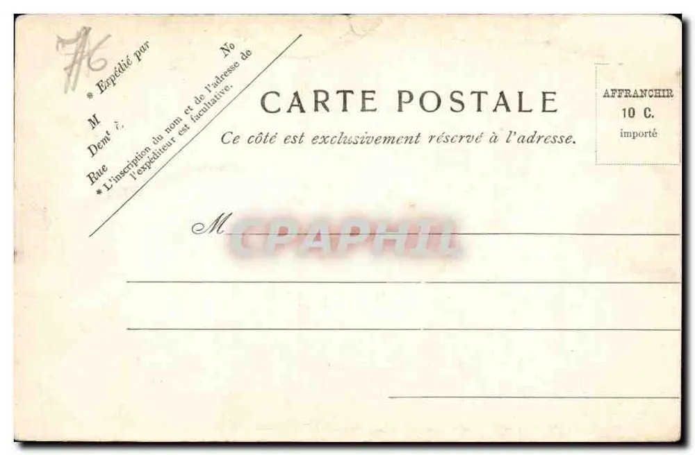 Le Tréport. O Farol e a Ponta — V. P. Paris N. 24. - Verso