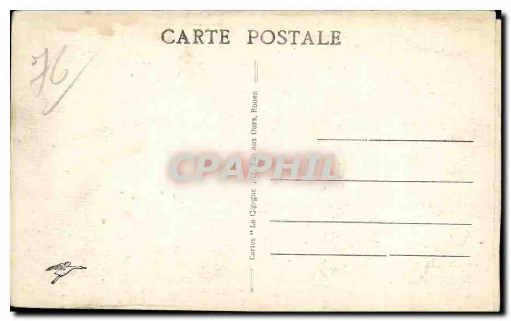 Le Tréport - O Porto Anterior — editor La Cigogne, Rouen, n°34 - Verso